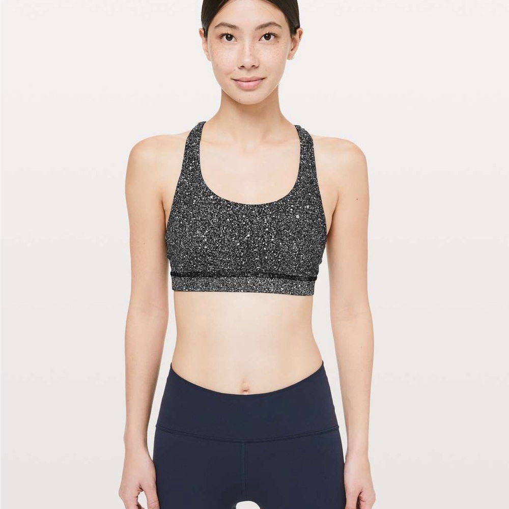 lululemon athletica Black Speckled Sports Bra